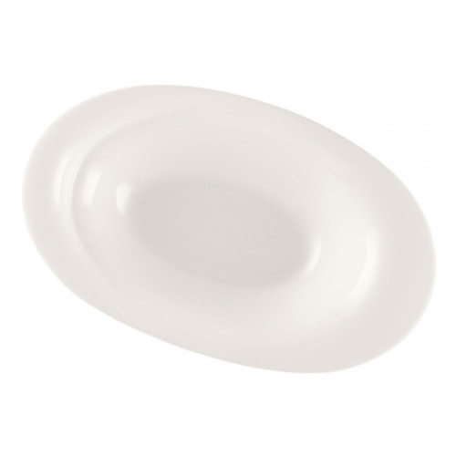 Bol ovale blanc porcelaine bone china 38 cl 23,8 cm Pose Rak