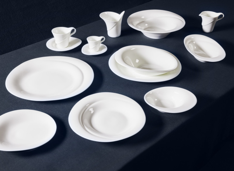 Bol irrégulier blanc porcelaine bone china 24,4 cm Pose Rak