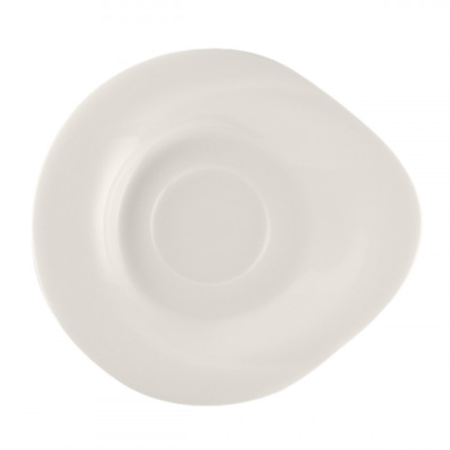 Sous tasse à café/thé rond blanc porcelaine bone china 15,5 cm Pose Rak