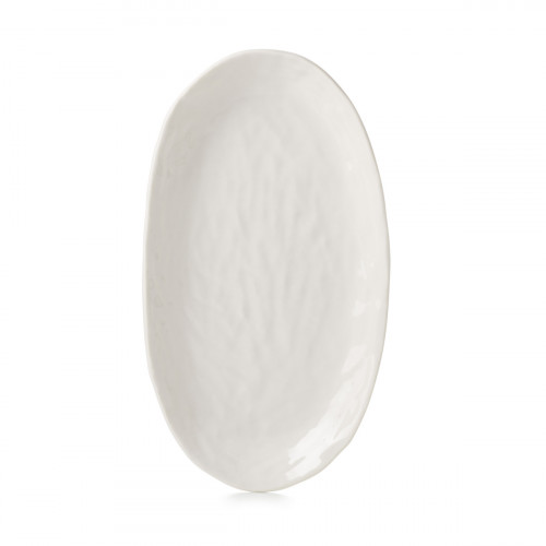 Assiette coupe plate ovale Blanc albâtre porcelaine culinaire 24,5x13,5 cm Yli Revol