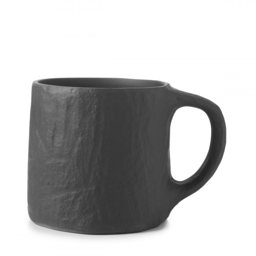 Mug rond Noir brut porcelaine culinaire 33 cl Ø 8 cm Yli Revol