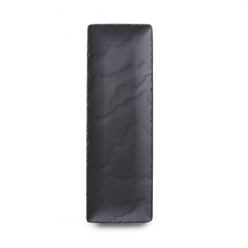 Assiette plate rectangulaire noir porcelaine culinaire 33x11 cm Basalt Revol