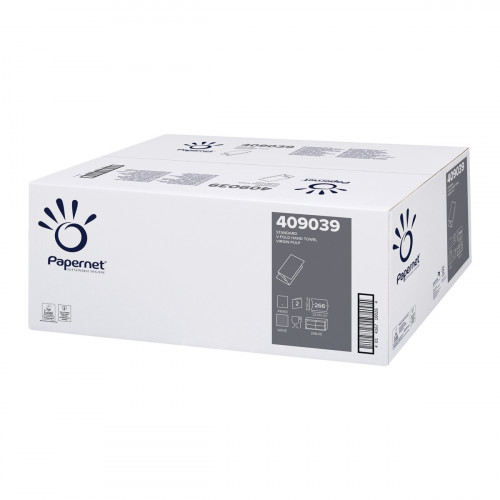 Essuie-mains blanc ouate de cellulose 22x21 cm (15 pièces)