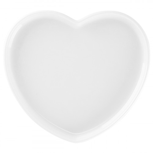 Assiette plate blanc porcelaine 19,8x18 cm Cliché Rak