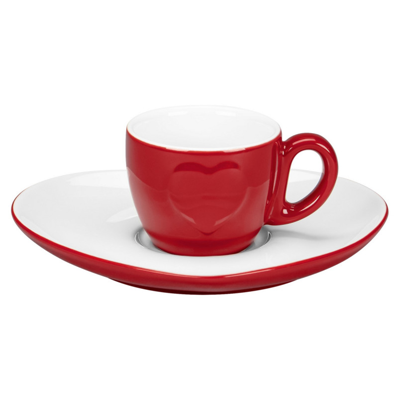 Tasse à expresso rouge porcelaine 9 cl Ø 6,7 cm Cliché Rak
