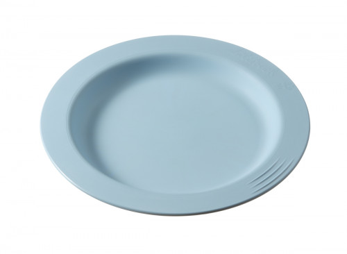 Assiette rond bleu ocean fibre végétale Ø 18 cm Liliroc Saint Romain