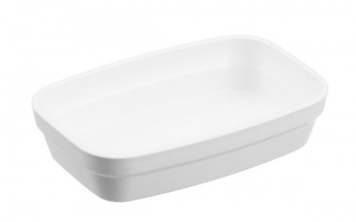 Ravier rectangulaire blanc fibre végétale 14 cm Liliroc Saint Romain