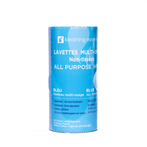 Lavette non tissée bleu viscose 50x30 cm Kleaning Essentials