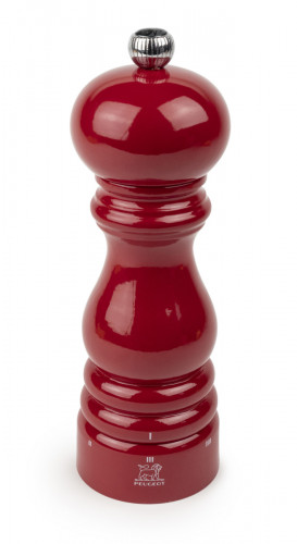 Moulin à sel humide rouge Ø 5,9 cm 18 cm Paris Peugeot Saveurs