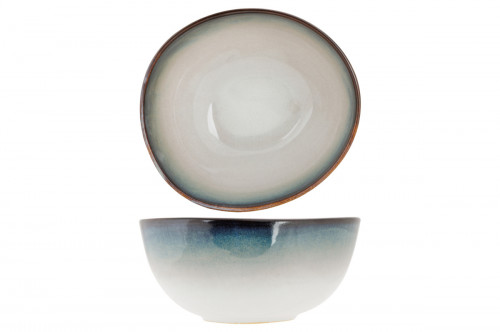 Bol ovale blanc porcelaine 16 cm Akoya Proof