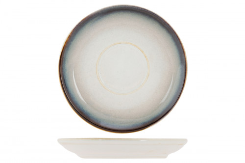 Sous tasse à café rond blanc porcelaine Ø 14,2 cm Akoya Proof