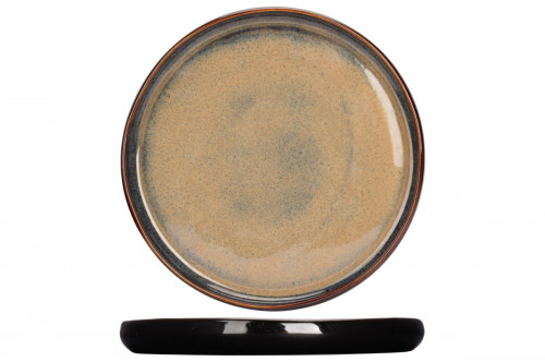 Assiette rond noir porcelaine Ø 25 cm Bogota Proof