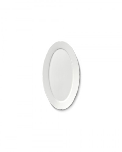 Assiette ovale blanc porcelaine 18,5x10 cm Silhouette Serax