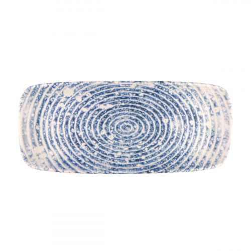 Plat rectangulaire bleu grès émaillé 28 cm Ice Accolade