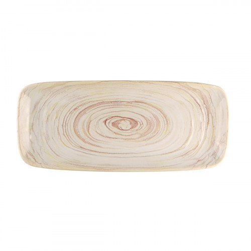 Plat rectangulaire beige grès émaillé 28 cm Aurora Accolade