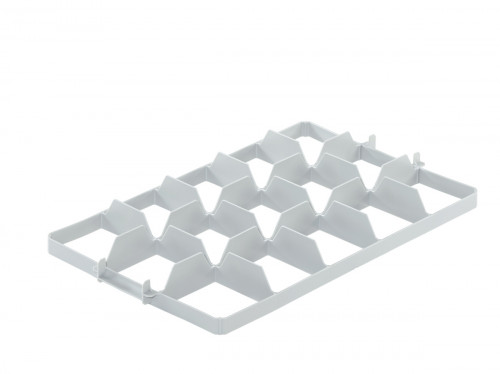 Séparateur haut 15 cases gris plastique 55,4x35,4x5,8 cm