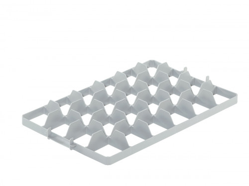 Séparateur haut 24 cases gris plastique 55,4x35,4x5,8 cm