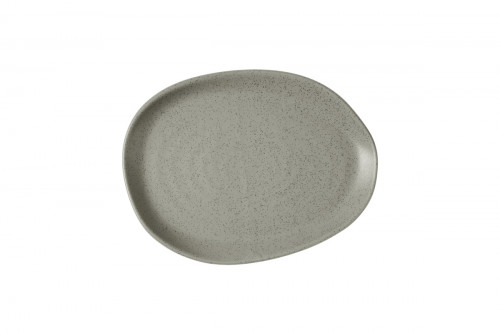 Assiette coupe plate organique peppercorn porcelaine vitrifiée 26x20 cm Stonecast Natural Churchill