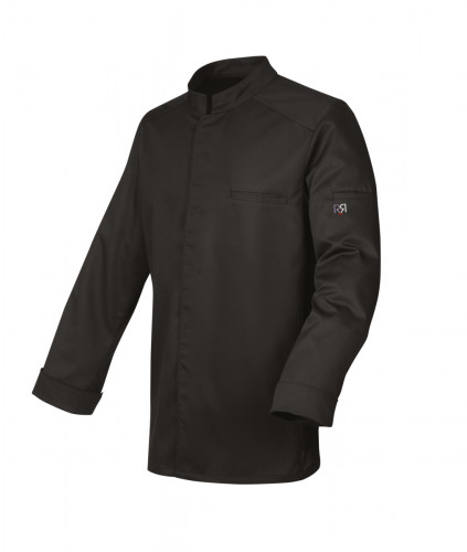 Veste de cuisine manches longues noir T1 Abax Robur