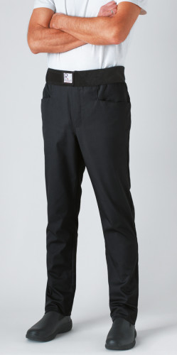 Pantalon de cuisine noir T2 Archet Robur