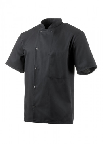 Veste de cuisine manches courtes noir T4 Inox Robur