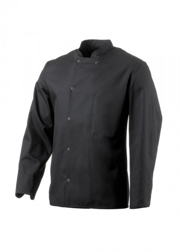 Veste de cuisine manches longues noir T6 Inox Robur