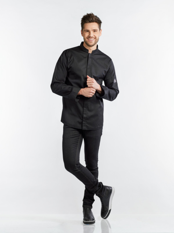 Veste de cuisine manches longues noir 5XL Sabor Chaud Devant