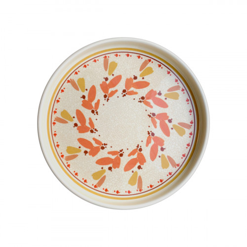 Assiette plate à bord droit rond Salvia porcelaine vitrifiée Ø 27 cm Rihla Rak