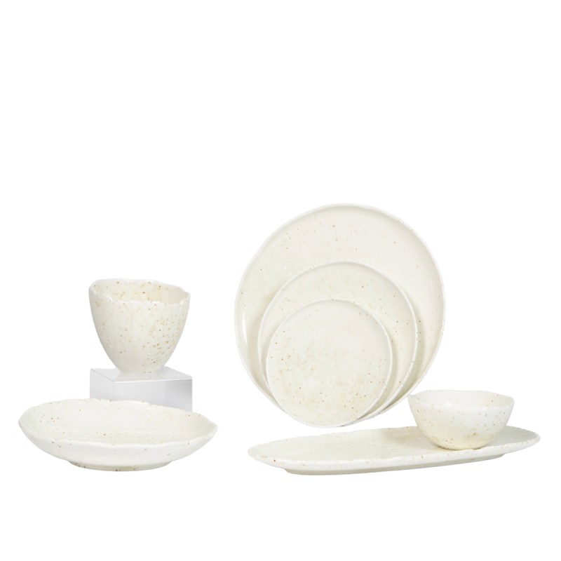 Assiette ovale blanc porcelaine 34,4 cm x 14,4 mm Kaji Luna Accolade
